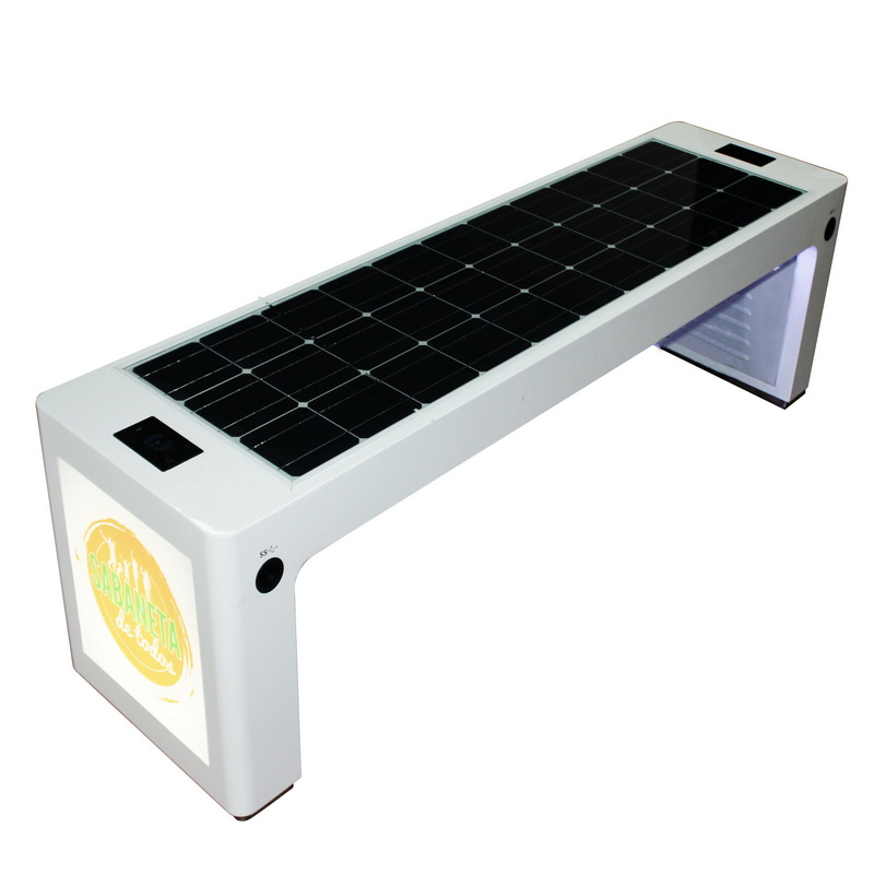 Najlepszy projekt White Color Solar Power Mobile Ładowanie WiFi Hotpot Smart Garden Bench