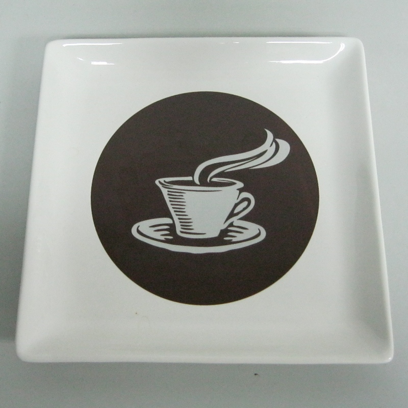 Ceramiczna Tablica Kawa z talerzem derokacji talerzem jadalnym