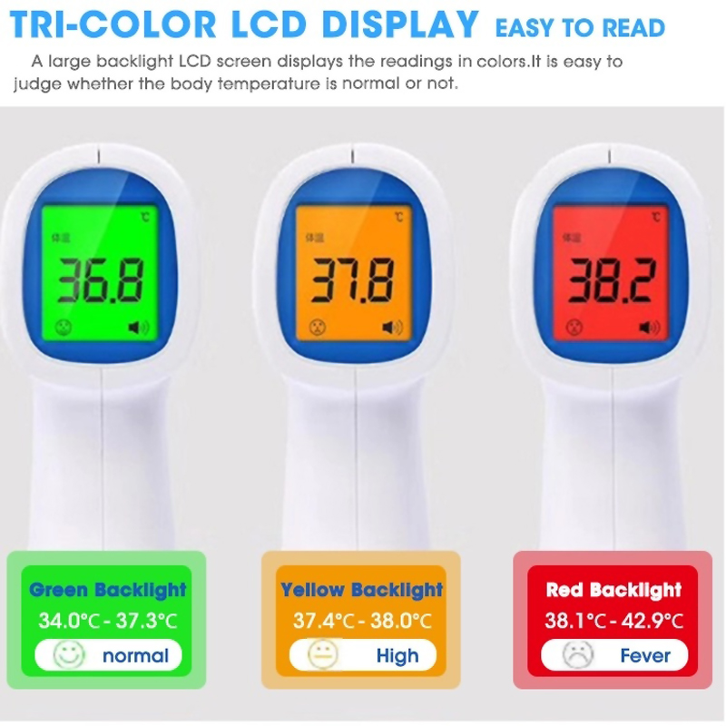 Digital Medical non-connect Infared Forehead termometr Gun for Adult, for Fever, with CE