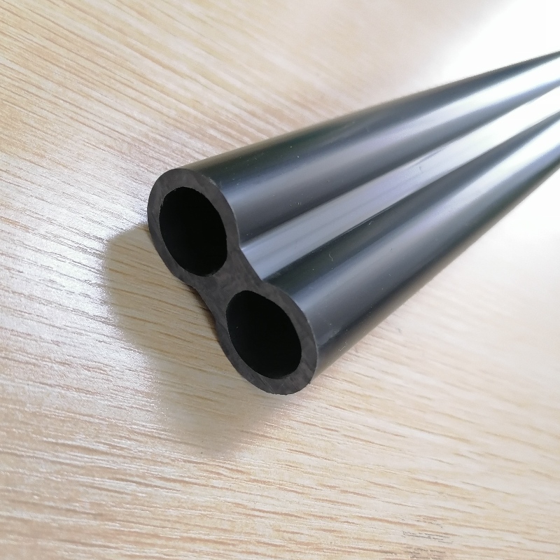 wykonane na zamówienie, niespotykane, czarne rury pvc z tworzywa sztucznego, wytłaczane rurki pvc do uchwytu