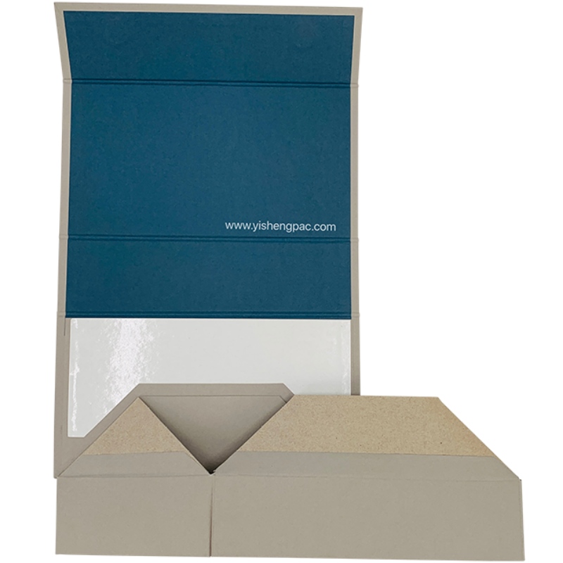 Grey Gift Box z magnetycznym zamknięciem, Pudełko z kołnierzem dla prezentów, Pudełko z kartką