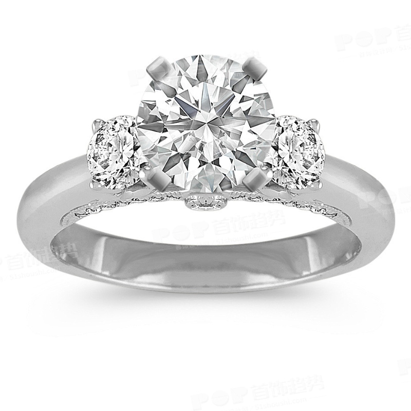 Damski prosty atmosferyczny zestaw pazurów 925 srebrny pierścionek Chiny Ruifanbao Jewelry Factory