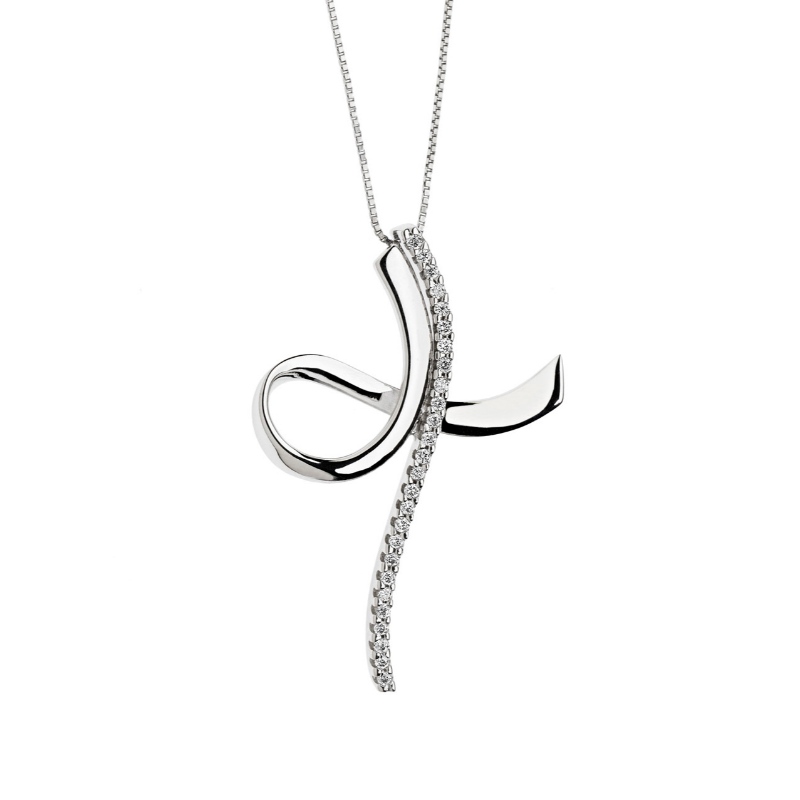 Damski prosty krzyż typu 925 Srebrny wiskozowy naszyjnik z kamienia Chiny Ruifanbao Fabryka biżuterii