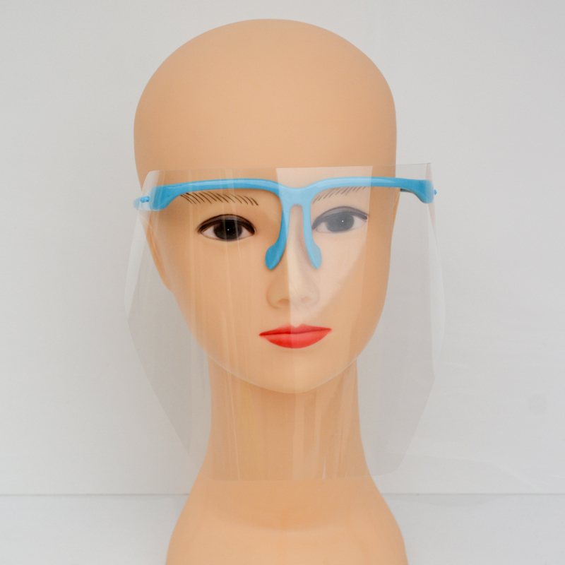 Jednorazowa, ochronna, przezroczysta, przeciwolejowa osłona twarzy z okularami