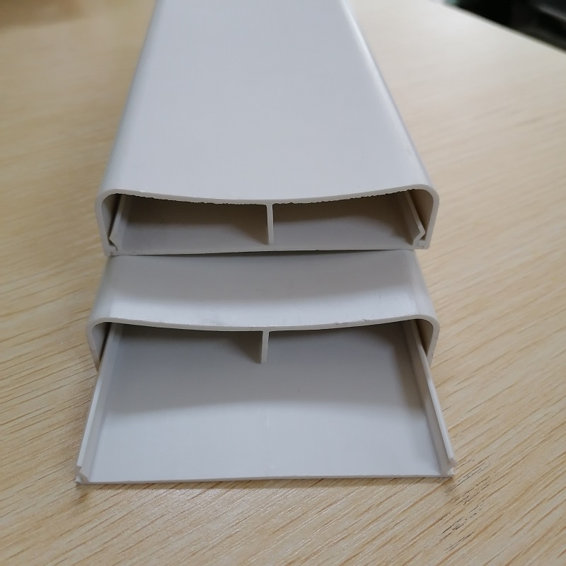 Tłumik przewodu PVC Dwukanałowy kanał do zarządzania kablami Korektor do kabli PVC Raceway