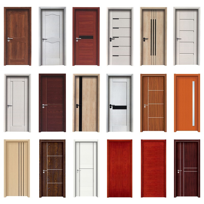 Tanie Made in China Mdf Drzwi ze Szklanej Doorskin Dostosowane Wysokiej jakości Spraw Wewnętrznych Drewniane drzwi mody popularne Ustawienia Leaf Mdf Melamine