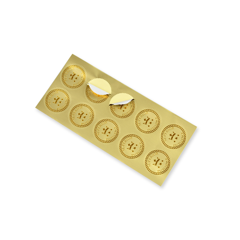 Naklejki z folii złotej