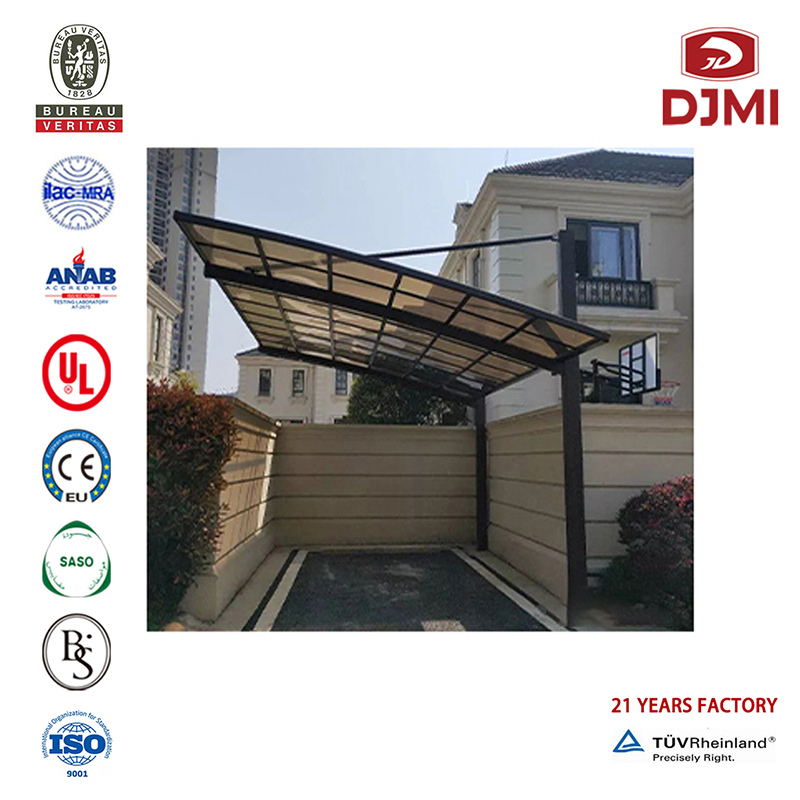Dopasowane do drzwi i tarasów Komercyjny poliwęglan Kanopy Multifunctional Gazebo High Snow Carport Aluminium Pull Carports Canopy Profesjonal Outdoor Shed Villa Carport z łukanym dachem Pull Carports Canopy