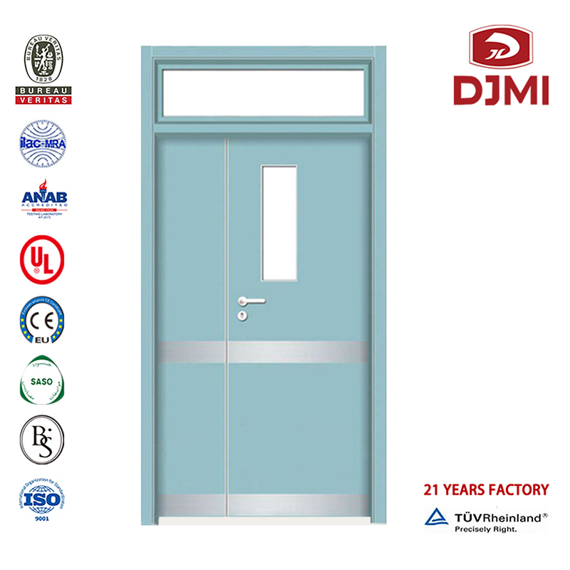 Tanie House Wood Grain Color Fir Customized Steel Drewniane Drzwi główne bramy Szpital nowe ustawienia Formowane Matka i Syn Drzwi