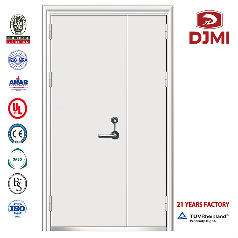 Wysokiej jakości hurtowe amerykańskie dwuskrzydłowe stalowe drzwi przeciwpożarowe Tanie drzwi Wysokiej jakości wejście ocenione ze szklanymi drzwiami ze stali przeciwpożarowej do hoteli Dostosowane znamionowe Odporność na głów...