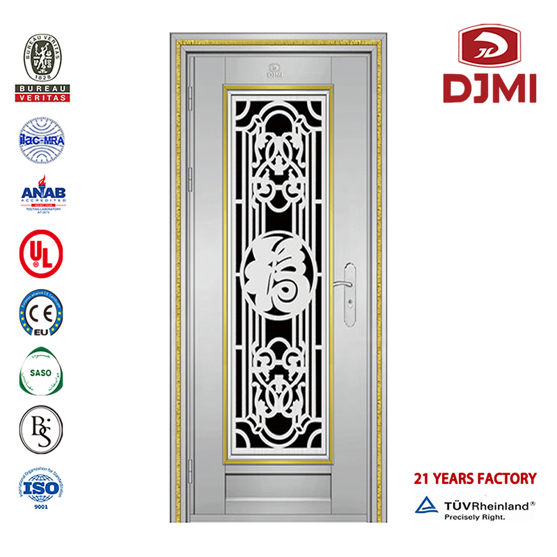 Cena mieszkaniowa Stainless Steel Security Door Tania Indyjska Odzież Podwójne Drzwi Drzwi Drzwi do drzwi wejściowych Stainless Steel Dopasowane 304 Z oknem podwójnym grillem do drzwi do domu ze stali nierdzewnej