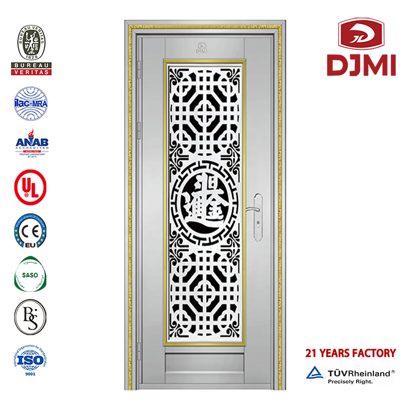 Z Iron Grill Design Stainless Steel Safety Door Własne Wysokiej jakości Design Energy-Saving Security Stainless Steel Screen Door New Settings Design in Superior A Class Lock System Stainless Doors Steel Security Doors