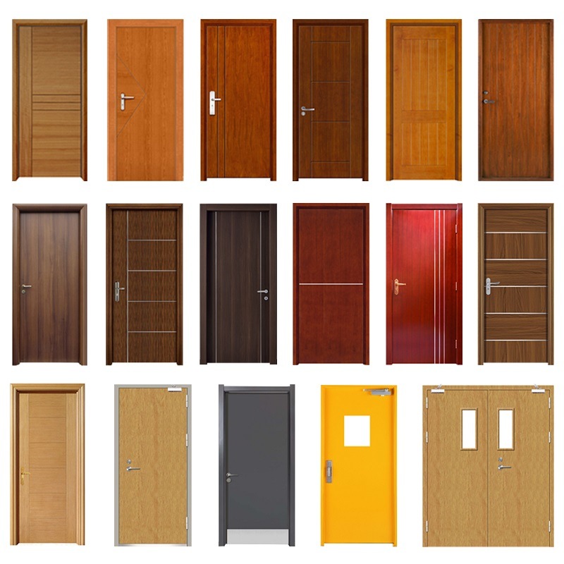 Chiński zakład rezystancji mieszkaniowej Sounproof Fire Oceń Wood Doors Customised Doors Wooden 90Mins Fire Rated Wood Door New Settings 20minutes Wooden Self Closing Fire Doors