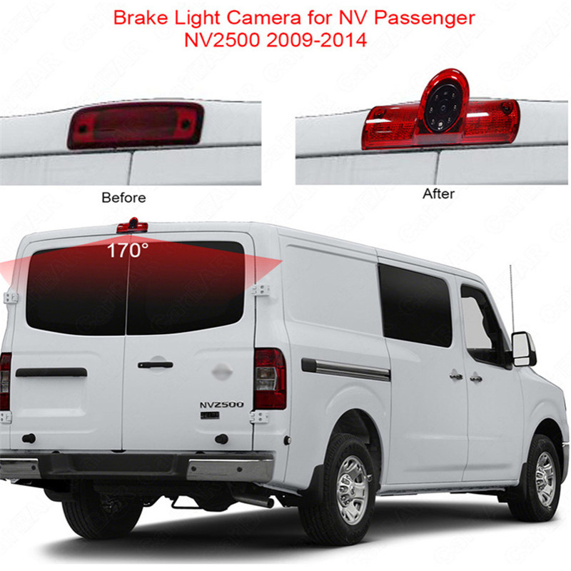 Auto HD Night Vision Parking Reverse Backup Car Video Brake Light Camera dla Nissan Pasażer NV 1500 2500 Cargo Van 2009-2016