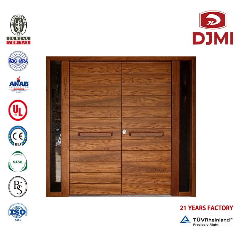 Wysoka jakość Z Architrave European Wood Drewno Drewniane Drzwi Tanie Wysokiej jakości Drewniane Double Doors Design Natural Panel Solid Wood Doors Image Sliding Laminied Panel Drewno Drzwi