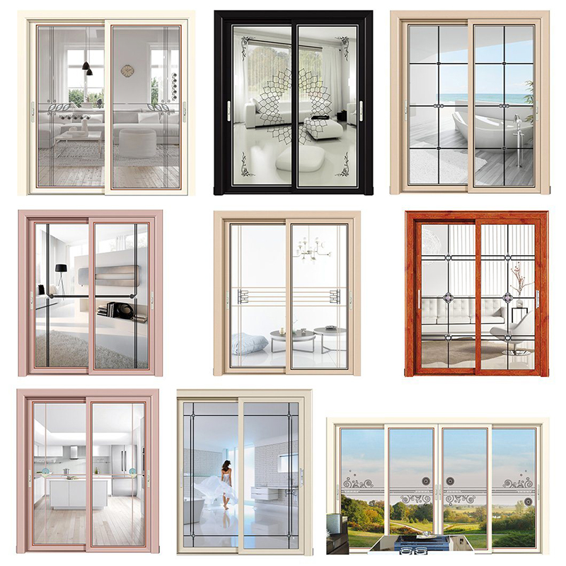 Glass Aluminium Slide Door Professional Exterior Sliding Door Limit Switch American Factory Ouret Aluminum Doors And Windows New Design Commercial Swing Aluminium Sliding Door with Wooden Grain Color Factory Ouret Aluminum Doors And Windows