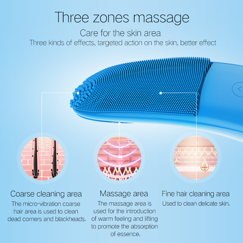 Beauty Sonic Electric Face Cleansing Pędzel ultradźwiękowy Scrubber skóry twarzy