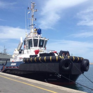 Trwałe wyposażenie doków morskich, błotniki holownicze