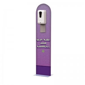 TMJ713 Stała Dłoń Sanitizer Displayer Stand z przenośnym ekranem stojaka ręcznej