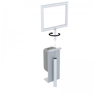 TMJ713 Stała Dłoń Sanitizer Displayer Stand z przenośnym ekranem stojaka ręcznej