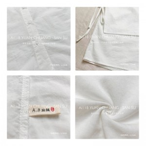 luźno dopasowany projekt Minimalst Round Collar style Stitched rękaw Casual Solid color bawełna i bielizna przerośnięta na zamówienie 12638 Fase Noon 160;dwa kawałki Sweatshirts