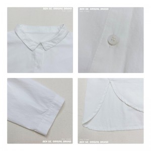 Luose-fitting design Minimalist Stylish Casual Solid color Striped Checked oversfied custom 17685 Loose Shirt