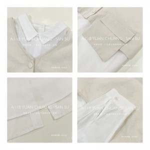 luźno dopasowany projekt Minimalist Stylish Casual Solid Striped Checked overshed cust 19550 Loose Shirt + Waiscoat