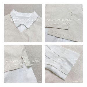 luźno dopasowany projekt Minimalist Stylish Casual Solid Striped Checked overshed cust 19502 Loose Shirt + Waiscoat