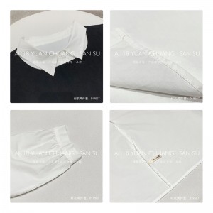 luźno dopasowany projekt Minimalist Stylish Casual Solid Striped Checked overshed niestandardowy 19507 Długa luźna koszula + Kamizelka