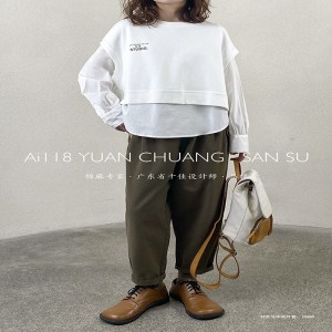 luźno dopasowany projekt Minimalist Stylish Casual Solid Striped Checked overshed cust 19600 Round collar Shirt + Waiscoat