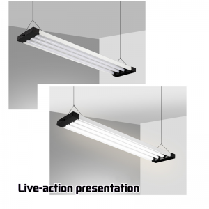 Biuro Centrum Handlowe Żyrandol Biurowy Żyrandol Żyrandol Żyrandol Prosta narożna lampa sufitowa w kształcie paska High Power