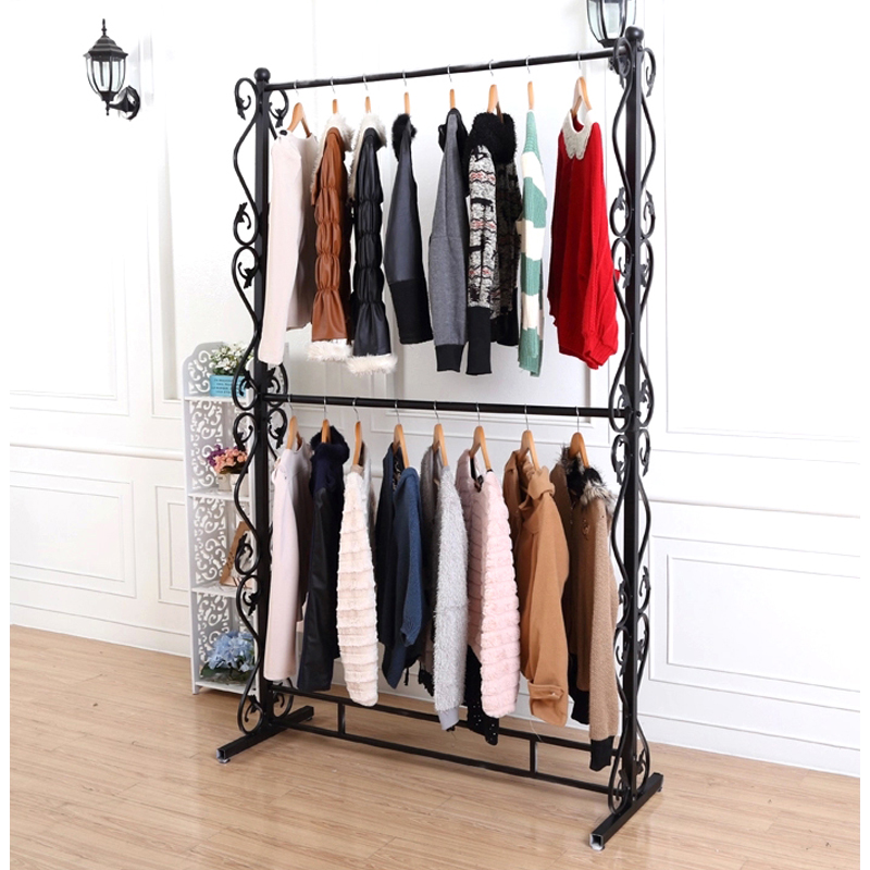 TMJ PP-560 Factory Custom High Class Clothing Display Fifture Design Revolving Metal Ornament Display Stand