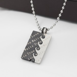 Hurtowy naszyjnik ze stali nierdzewnej dwa w jednym