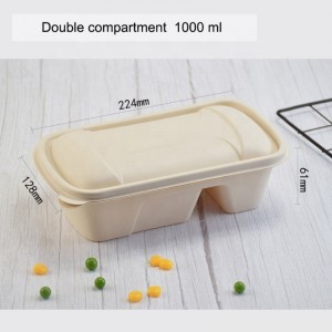 Ekologiczne pudełko na żywność ze skrobi kukurydzianej ulegające degradacji pudełko na lunch, które usuwa biodegradowalne, szczelne pojemniki na żywność