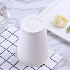 Niestandardowe logo Ekologiczne kubki do kawy wolne od BPA, kompostowalne, jednorazowe kubki, biodegradowalne kubki ze skrobi kukurydzianej