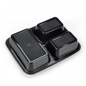 Jednorazowe okrągłe PP Plastikowy pojemnik na żywność Pojemnik na żywność Plastikowe opakowanie do przechowywania Pudełko na lunch z pokrywą