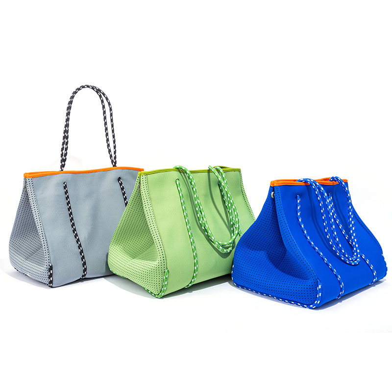 2021 Gorąca sprzedaż perforowana torbaneoprenowa torba plażowa torebka typu tote torby damskie