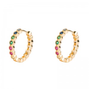 w europejskich i amerykańskich kolczykach niszowych, miedzianych mikroinklaryjnych kolczyków cyrkonowych, zielonych kolorach galwanizacji kolczyki cyrkonowe, kolczyki czerwone netto