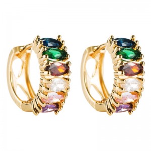 Europejski i amerykański transgraniczny trend handlowy kolczyki kolczyki kolczyki Micro cyrkon proste kolczyki wiatrowe fabryki