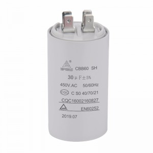 30UF 450V SH S0 50 N65Hz CQC CBB60 Capacitor do klimatyzacji