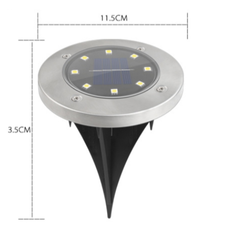 Wodoodporna 8 LED IP65 Słoneczna Powyżowa Lampa Park Park Outdoor Trawyn Ogród Ogród LED Solar Ground Lights z indukcją