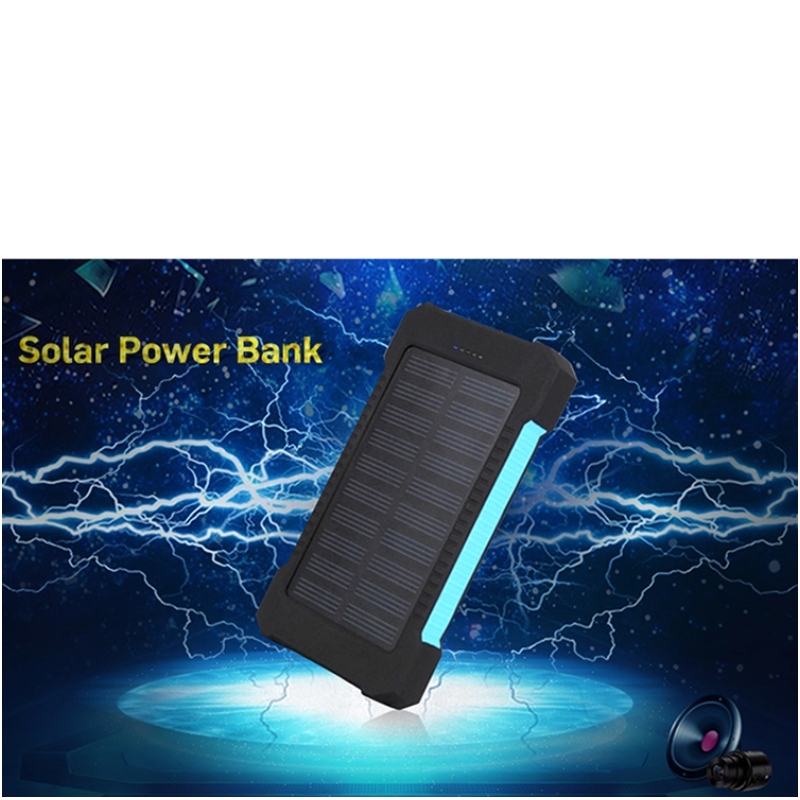 Słoneczny Bank Power Bank Dual USB Power Bank 20000MAH Wodoodporna Ładowarka baterii Zewnętrzny Przenośny panel słoneczny z LED Light