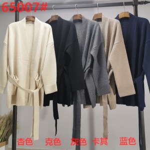 Loose Casual Australian Wool Short Cardigan 65007
