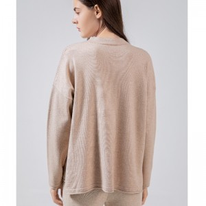 Loose Fashion Trend Casual Joker Single Row Button Knit Top 68030