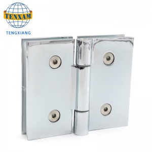 Chiny producent wysokiej jakości szkło do szkła 180 stopni stopu cynku zawias drzwi prysznicowy