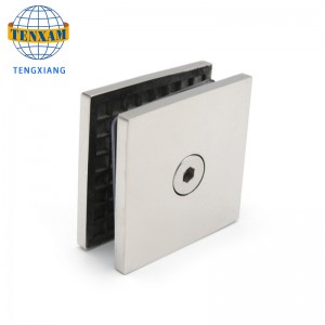 Chiński Producent Glass Holding Clips Chrome 2 * 2 cal Clip Brass Glass Drzwi Zaczarki Drzwi Zawiasy 8-12mm Szklany Standard Łazienki