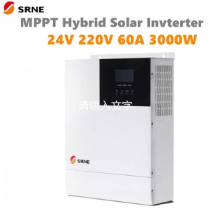 SRNE 3000W All-In-One MPPT Hybrid Solar Charge Inverter 24 V 220VAC Pure Sine Wave 60A Max PV 100V Off-Grid Falownik