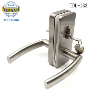 Komercyjne bezramowe szklane zamki kędziorowe z pokrętłem