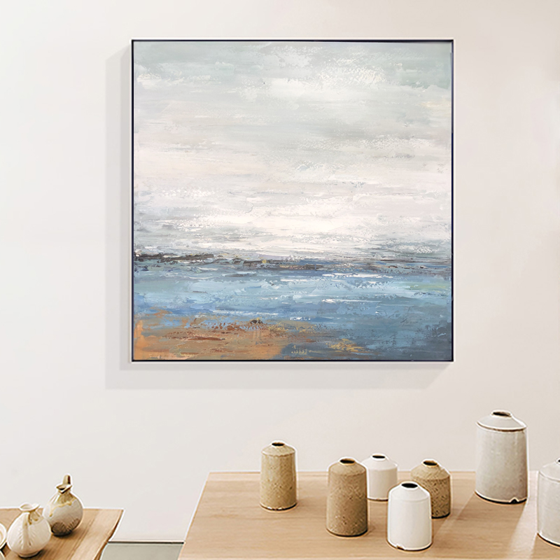 Seascape Pure Handmade Abstract Grafika Obrotowy Malarstwo Akrylowe Dekoracje Ścienne Płótno Obraz olejny do salonu