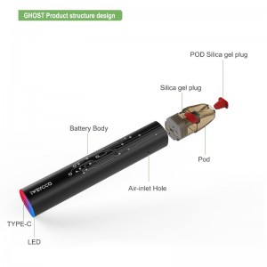 Iweeycco Ghost Vape 650MAH 12W Podstawowy Zestaw Elektroniczny Papieros 2ml Vaporizer dla Ciebie